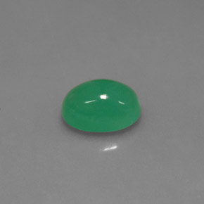 Crisoprasa Verde natural de 0.92 ct, Corte Óvalo, Translúcido