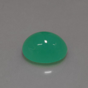 Crisoprasa verde natural de 1,48 ct, corte óvalo, translúcido