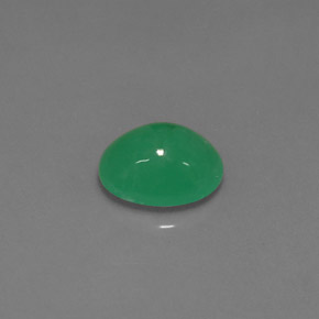 Crisoprasa Verde natural de 1.29 ct, Corte Óvalo, Translúcido