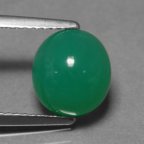 Crisoprasa verde natural de 2,77 ct, corte óvalo, translúcido