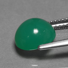 Crisoprasa verde natural de 2,77 ct, corte óvalo, translúcido