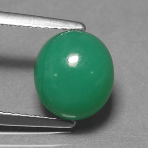 Crisoprasa verde natural de 3,24 ct, corte óvalo, translúcido