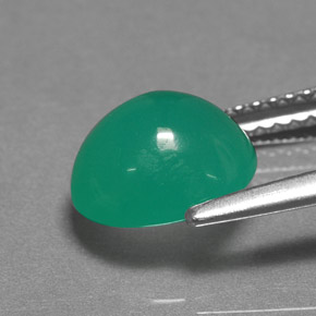 Crisoprasa verde natural de 2,52 ct, corte óvalo, translúcido