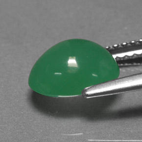 Crisoprasa verde natural de 1,99 ct, corte óvalo, translúcido