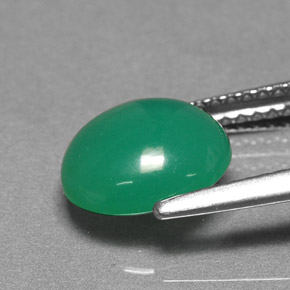 Crisoprasa verde natural de 2,15 ct, corte óvalo, translúcido