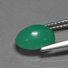 Crisoprasa verde natural de 1,85 ct, corte óvalo, translúcido
