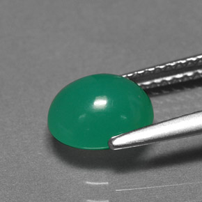 Crisoprasa verde natural de 1,76 ct, corte óvalo, translúcido