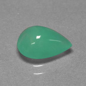 Crisoprasa verde natural de 1,62 ct, en forma de pera, translúcido