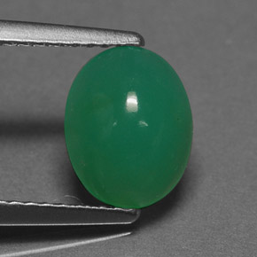 Crisoprasa verde natural de 1,73 ct, corte óvalo, translúcido