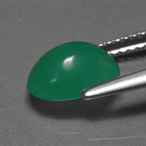 Crisoprasa verde natural de 1,73 ct, corte óvalo, translúcido