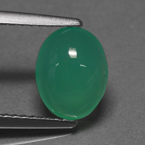 Crisoprasa verde natural de 1,67 ct, corte óvalo, translúcido