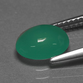 Crisoprasa verde natural de 1,67 ct, corte óvalo, translúcido