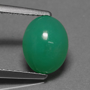 Crisoprasa verde natural de 1,98 ct, corte óvalo, translúcido