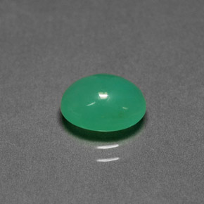 Crisoprasa verde natural de 1,90 ct, corte óvalo, translúcido