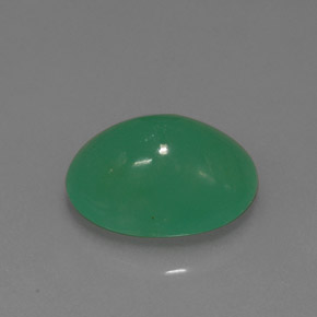 Crisoprasa verde natural de 3,18 ct, corte óvalo, translúcido