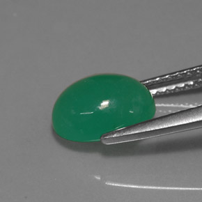 Crisoprasa verde natural de 2,14 ct, corte óvalo, translúcido