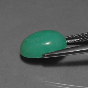 Crisoprasa verde natural de 4,05 ct, corte óvalo, translúcido