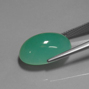 Crisoprasa verde natural de 16,67 ct, transparente, transparente / translúcido