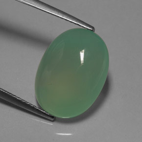 Crisoprasa verde natural de 8,10 ct, transparente, transparente / translúcido