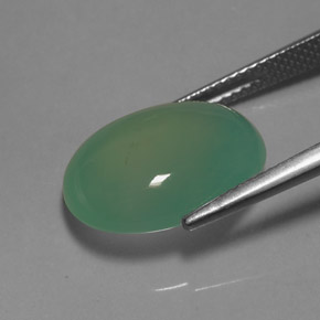 Crisoprasa verde natural de 8,10 ct, transparente, transparente / translúcido