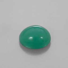 Crisoprasa verde natural de 4,38 ct, corte óvalo, translúcido