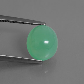 Crisoprasa verde natural de 2,64 ct, transparente, transparente / translúcido