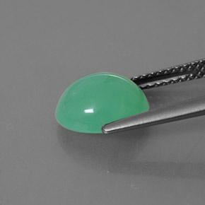 Crisoprasa verde natural de 2,64 ct, transparente, transparente / translúcido