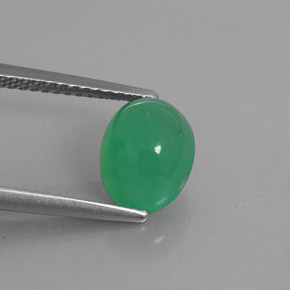 Crisoprasa verde natural de 2,44 ct, transparente, transparente / translúcido