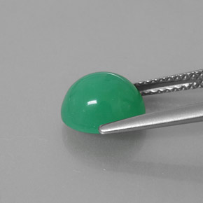 Crisoprasa verde natural de 2,43 ct, transparente, transparente / translúcido