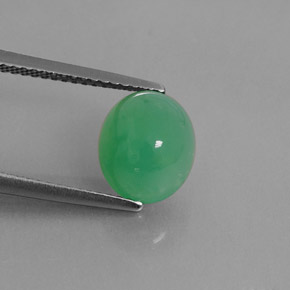 Crisoprasa verde natural de 2,92 ct, transparente, transparente / translúcido