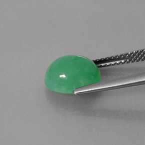 Crisoprasa verde natural de 2,92 ct, transparente, transparente / translúcido