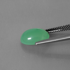 Crisoprasa verde natural de 2,49 ct, transparente, transparente / translúcido
