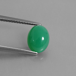 Crisoprasa verde natural de 1,91 ct, transparente, transparente / translúcido