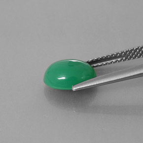 Crisoprasa verde natural de 1,91 ct, transparente, transparente / translúcido