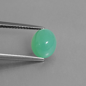 Crisoprasa verde natural de 2,34 ct, transparente, transparente / translúcido