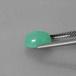 Crisoprasa verde natural de 2,34 ct, transparente, transparente / translúcido