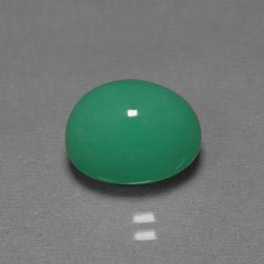 Crisoprasa verde natural de 3,93 ct, corte óvalo, translúcido