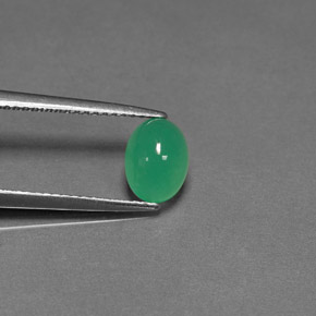 Crisoprasa verde natural de 1,51 ct, transparente, transparente / translúcido