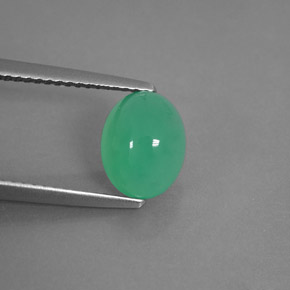 Crisoprasa verde natural de 2,13 ct, transparente, transparente / translúcido