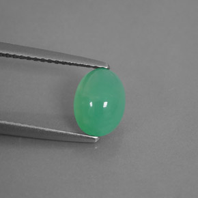Crisoprasa verde natural de 1,42 ct, transparente, transparente / translúcido