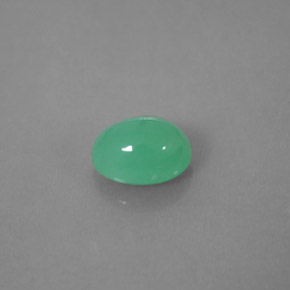 Crisoprasa verde natural de 1,66 ct, transparente, transparente / translúcido