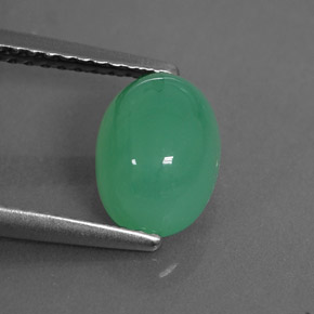 Crisoprasa verde natural de 2,04 ct, transparente, transparente / translúcido