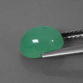 Crisoprasa verde natural de 2,04 ct, transparente, transparente / translúcido