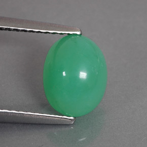 Crisoprasa verde natural de 2,03 ct, transparente, transparente / translúcido