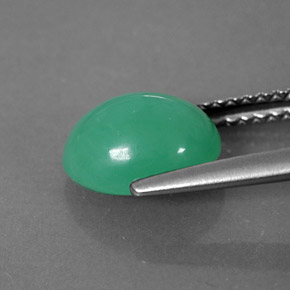 Crisoprasa verde natural de 2,03 ct, transparente, transparente / translúcido