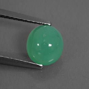 Crisoprasa verde natural de 1,38 ct, transparente, transparente / translúcido