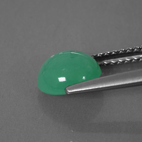 Crisoprasa verde natural de 1,38 ct, transparente, transparente / translúcido