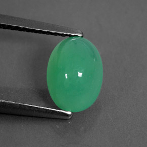 Crisoprasa verde natural de 1,43 ct, transparente, transparente / translúcido