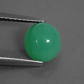 Crisoprasa verde natural de 1,79 ct, transparente, transparente / translúcido