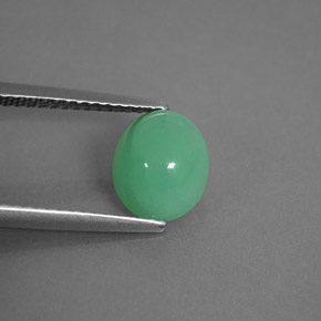 Crisoprasa verde natural de 2,05 ct, transparente, transparente / translúcido